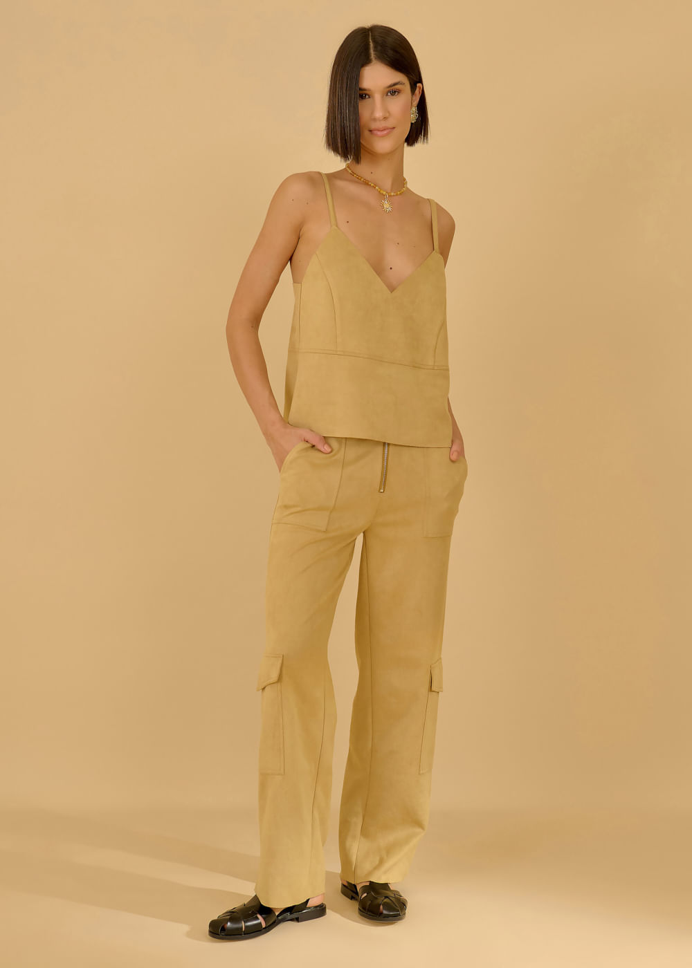 32.20.3606ASI CALÇA CARGO EM SUEDE