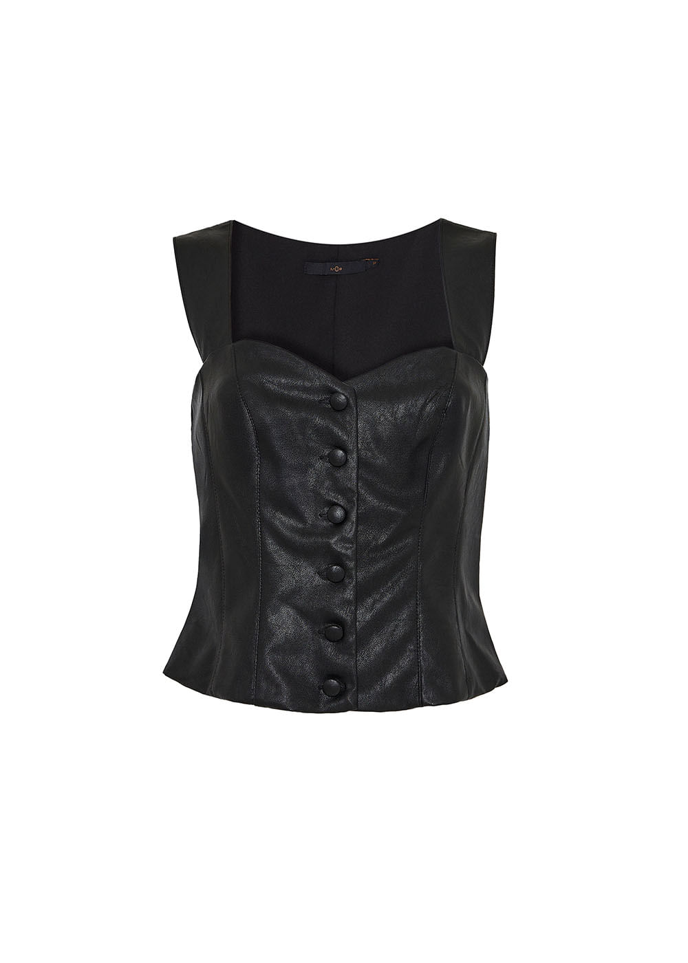 38.40.3501PTO TOP CORSET COURO SINTÉTICO ABOTOAMENTO - HIGHLINE