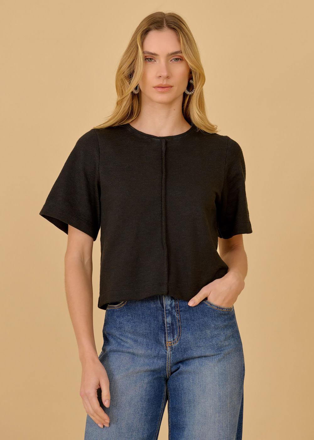 12.25.3603DES CALÇA JEANS WIDE LEG FIVE POCKETS