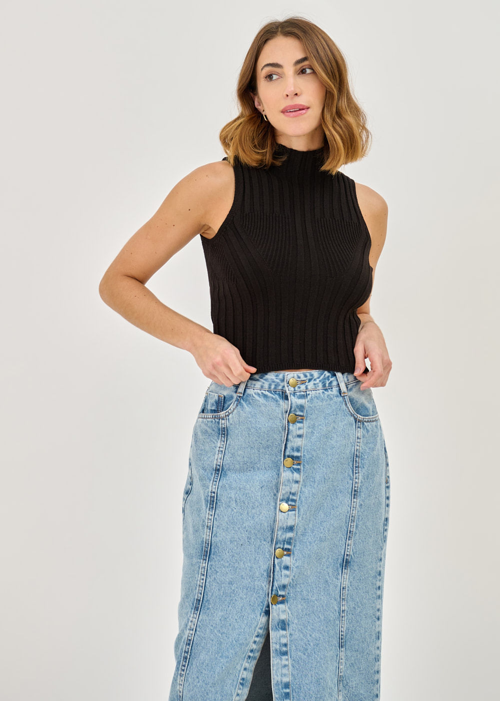 48.40.7303PTO REGATA TRICOT GOLA ALTA