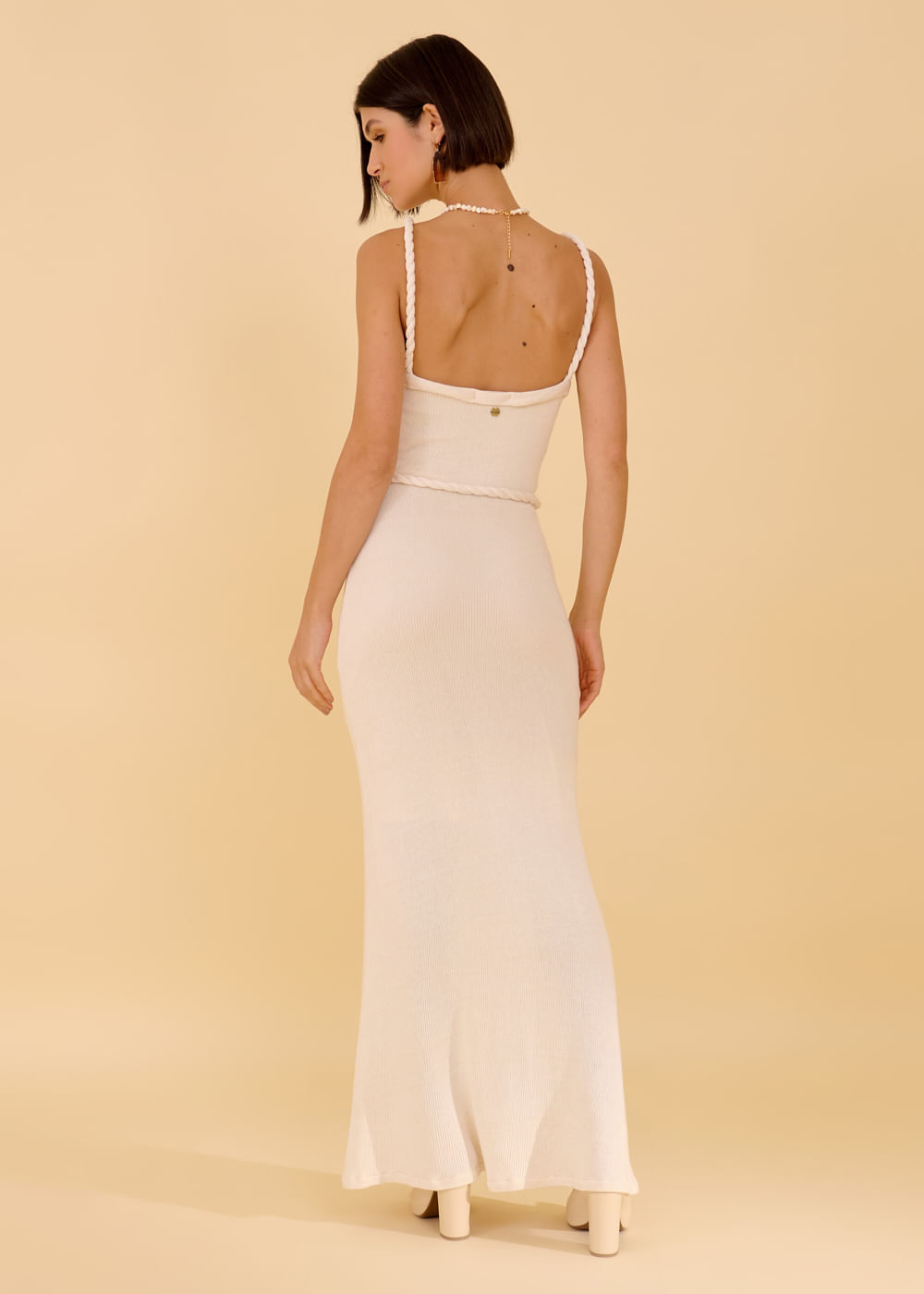 63.40.3604OFW VESTIDO REGATA LONGO TRICOT ALÇA TORCIDA