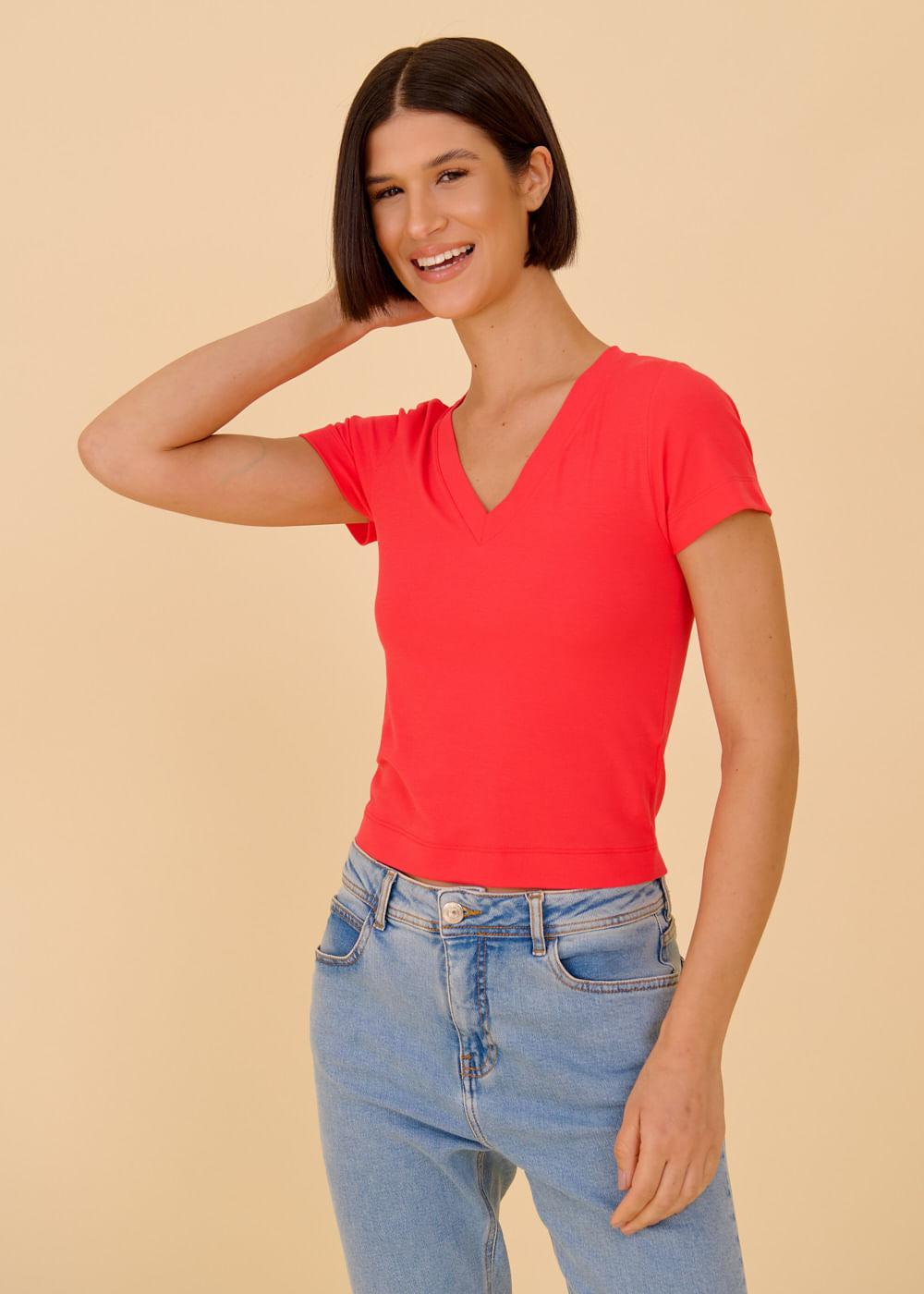 67.10.3604GOI T-SHIRT M/C  MALHA DECOTE V