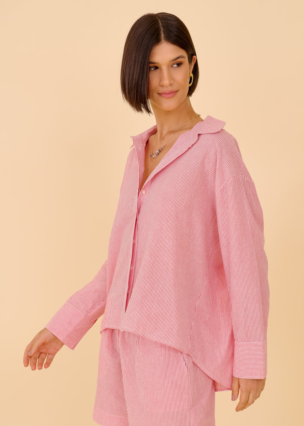 55.70.3606LIS CAMISA OVER M/G LONGA LISTRADA