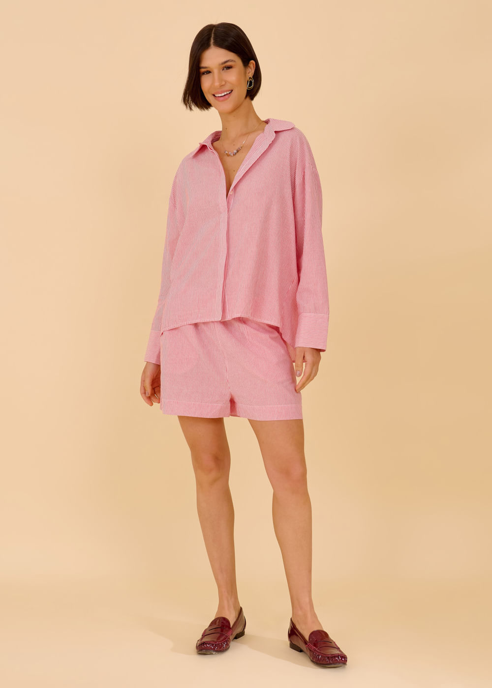 55.70.3606LIS CAMISA OVER M/G LONGA LISTRADA