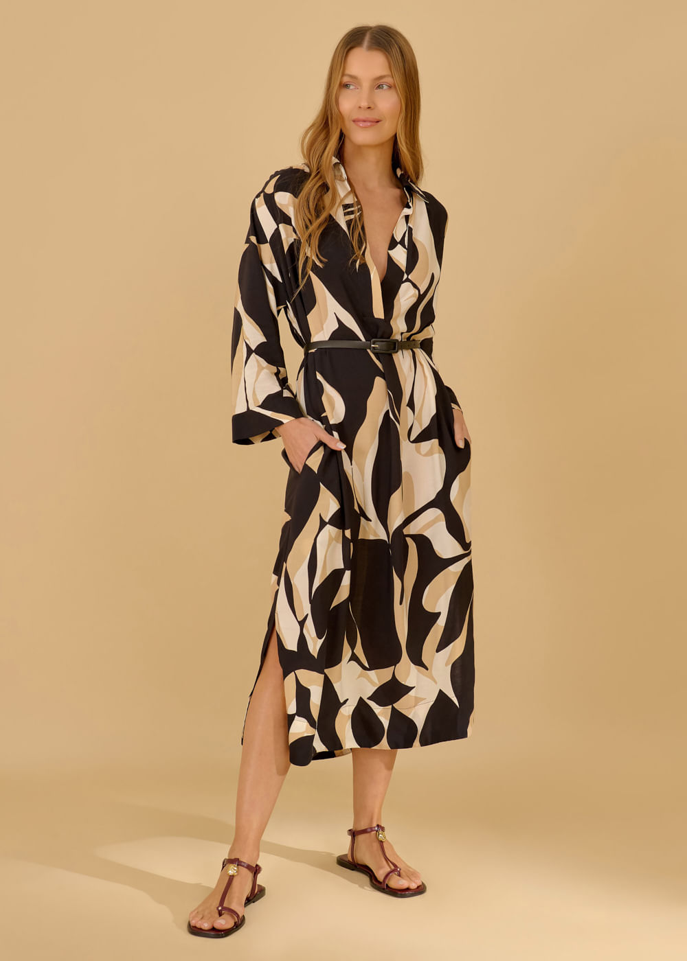 53.20.3601EST CHEMISE ALONGADO ESTAMPA PUNTA LAGUNA