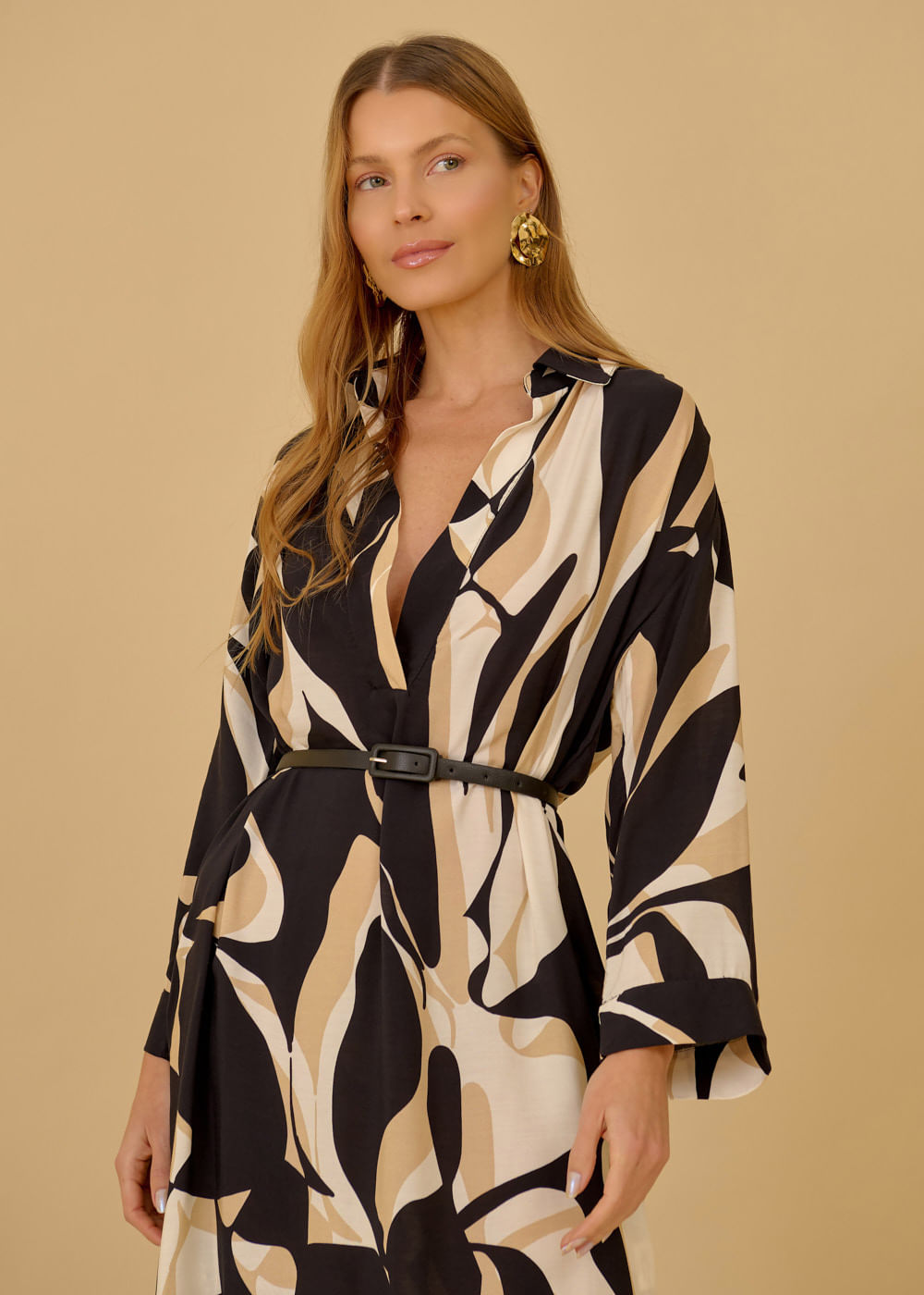 53.20.3601EST CHEMISE ALONGADO ESTAMPA PUNTA LAGUNA