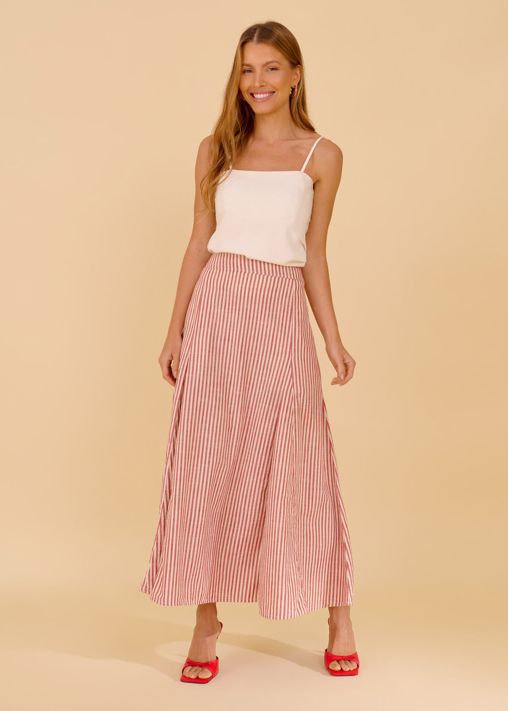 14.60.3603LIS SAIA LONGUETE LISTRADA COM RECORTES