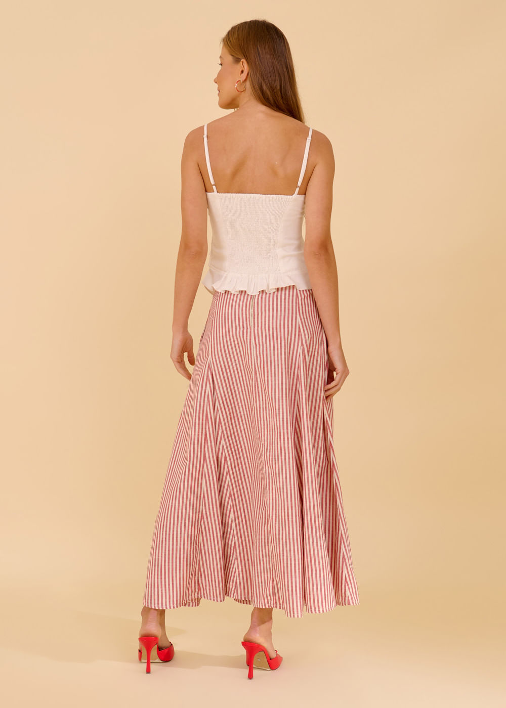 14.60.3603LIS SAIA LONGUETE LISTRADA COM RECORTES