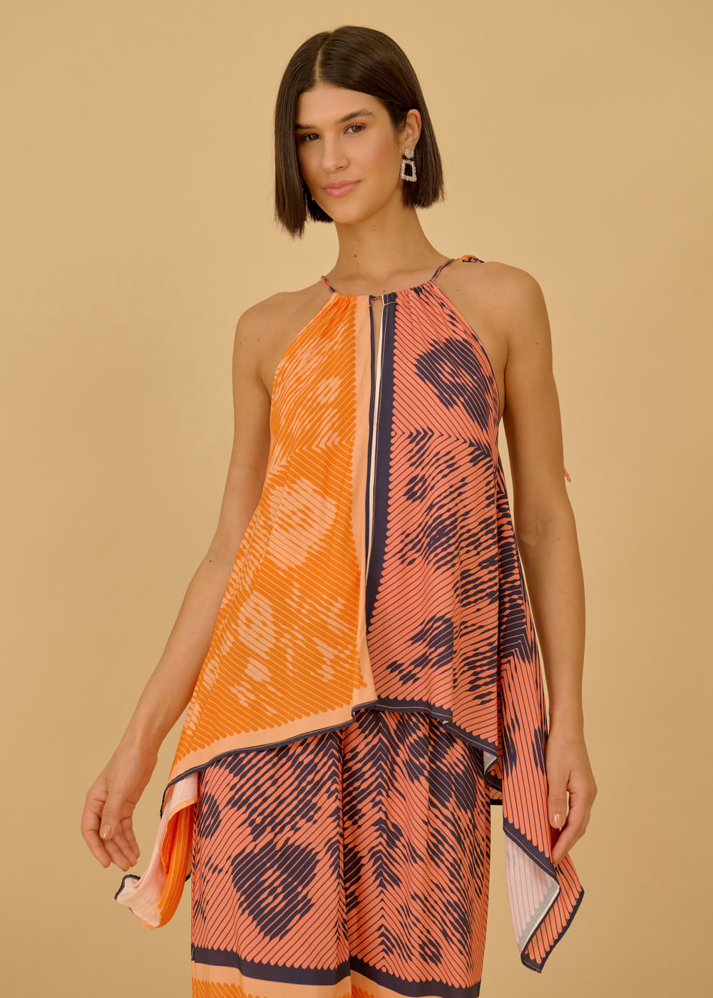 58.20.3621PAP REGATA ASSIMÉTRICA ESTAMPA QUATTRO CANTI