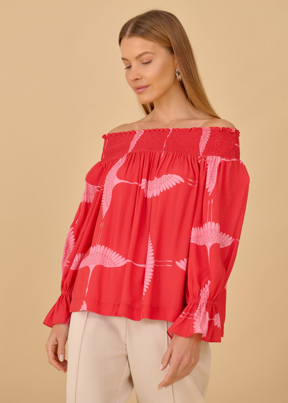 56.20.3603EST BLUSA MANGA 3/4 ESTAMPA MAYA