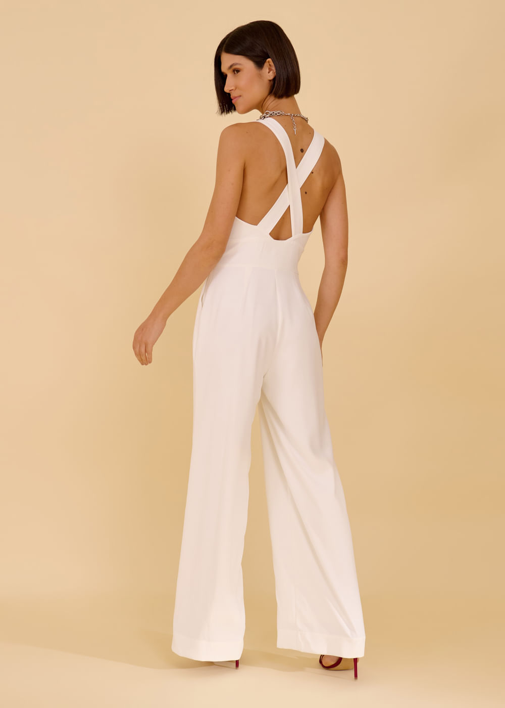 23.80.3606OFW MACACÃO PANTALONA ALÇAS CRUZADAS - HIGHLINE