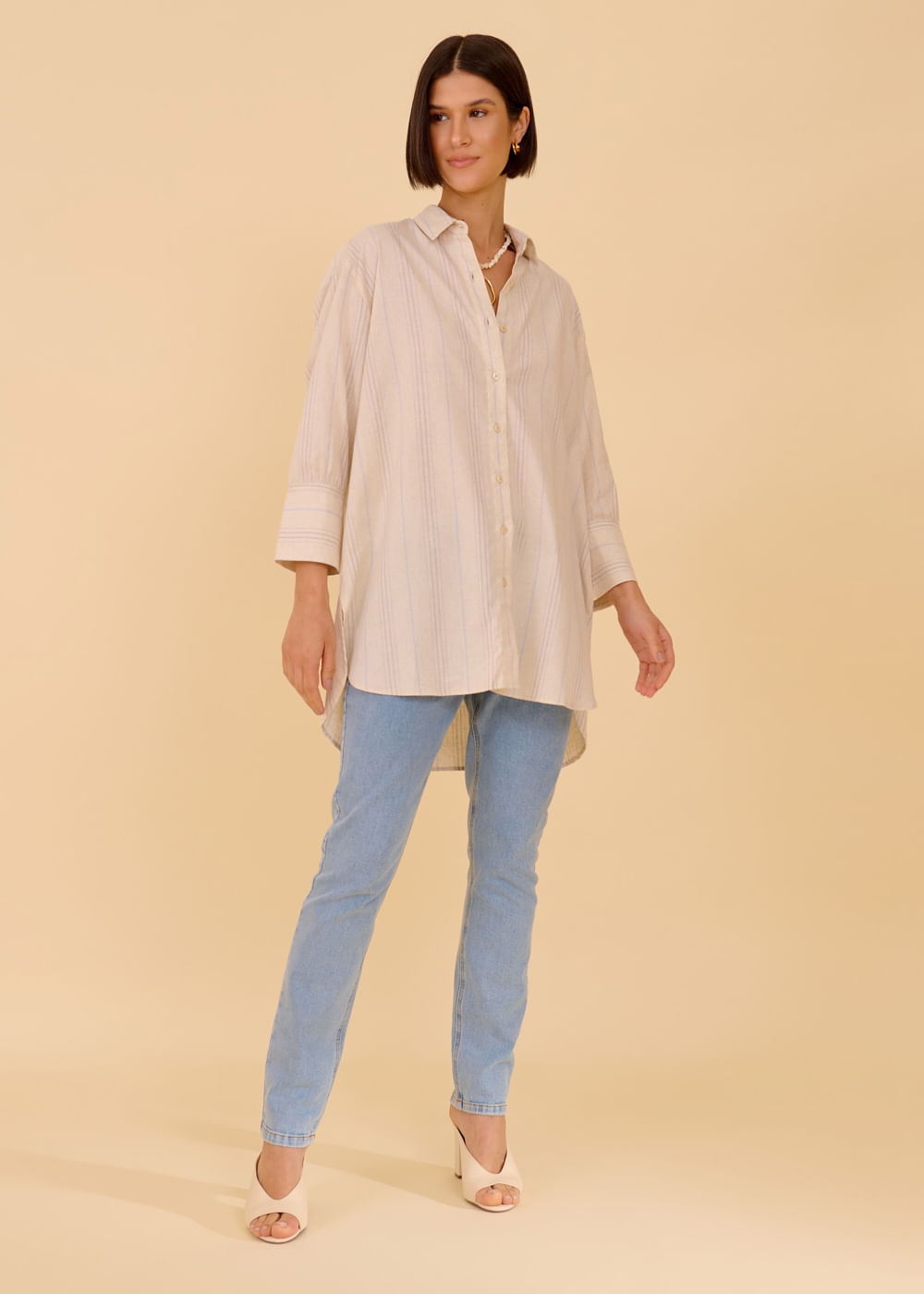 55.40.3617ARE CAMISA OVERSIZED LISTRADA