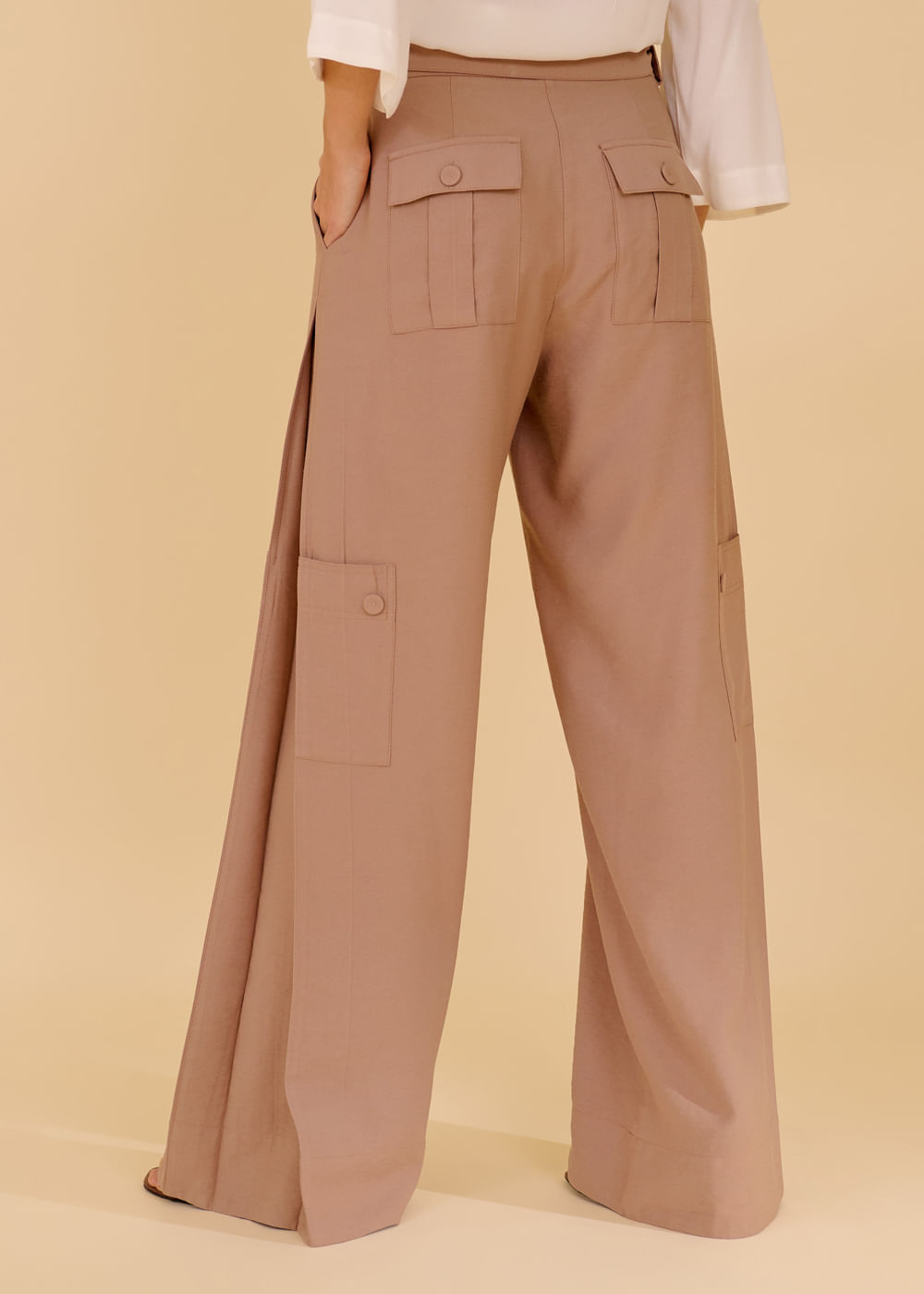 22.23.3615TUL CALÇA PANTALONA PREGAS  LATERAIS - HIGHLINE