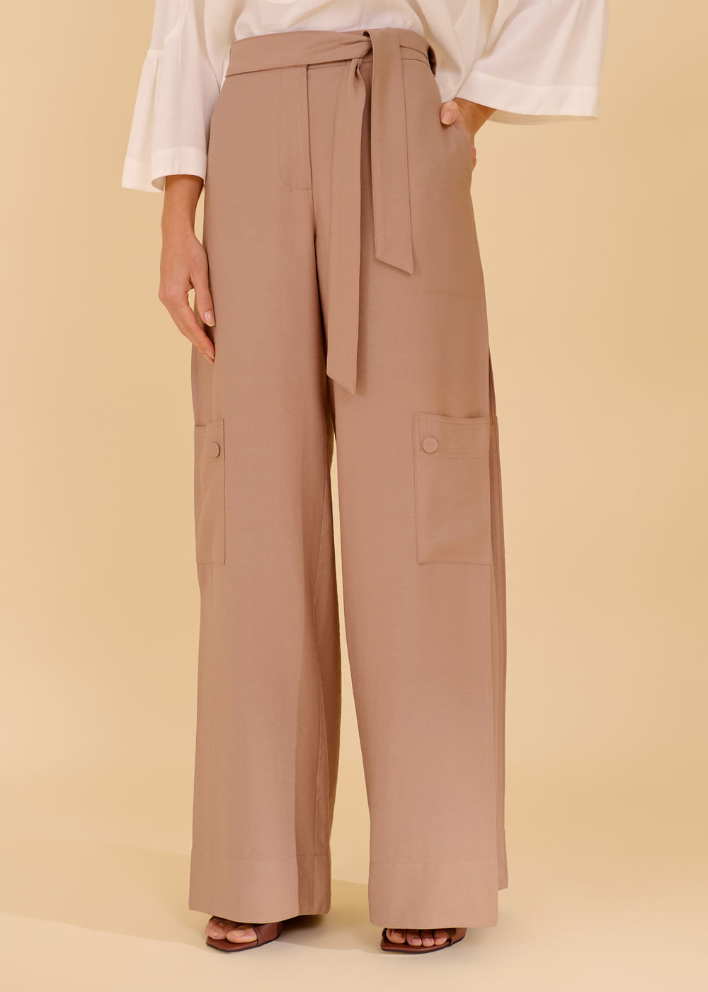 22.23.3615TUL CALÇA PANTALONA PREGAS  LATERAIS - HIGHLINE