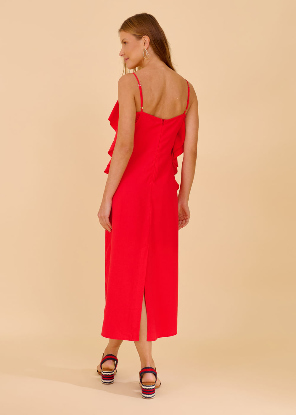 53.10.3605VMT VESTIDO MIDI DETALHADO ALÇA FINA