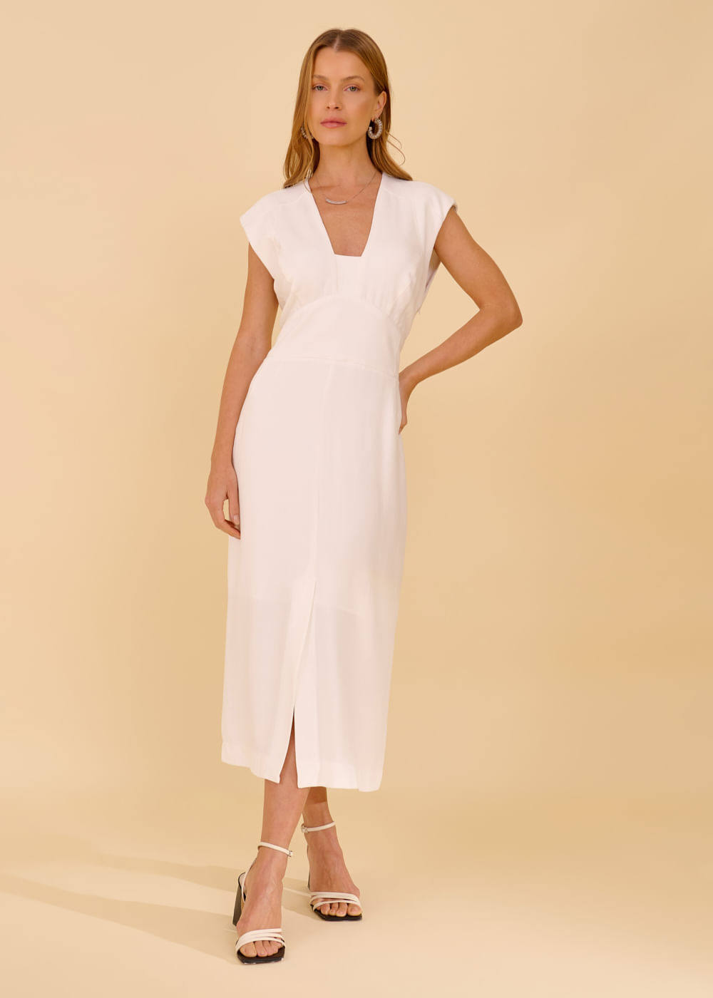 53.12.3604OFW VESTIDO MIDI DETALHADO