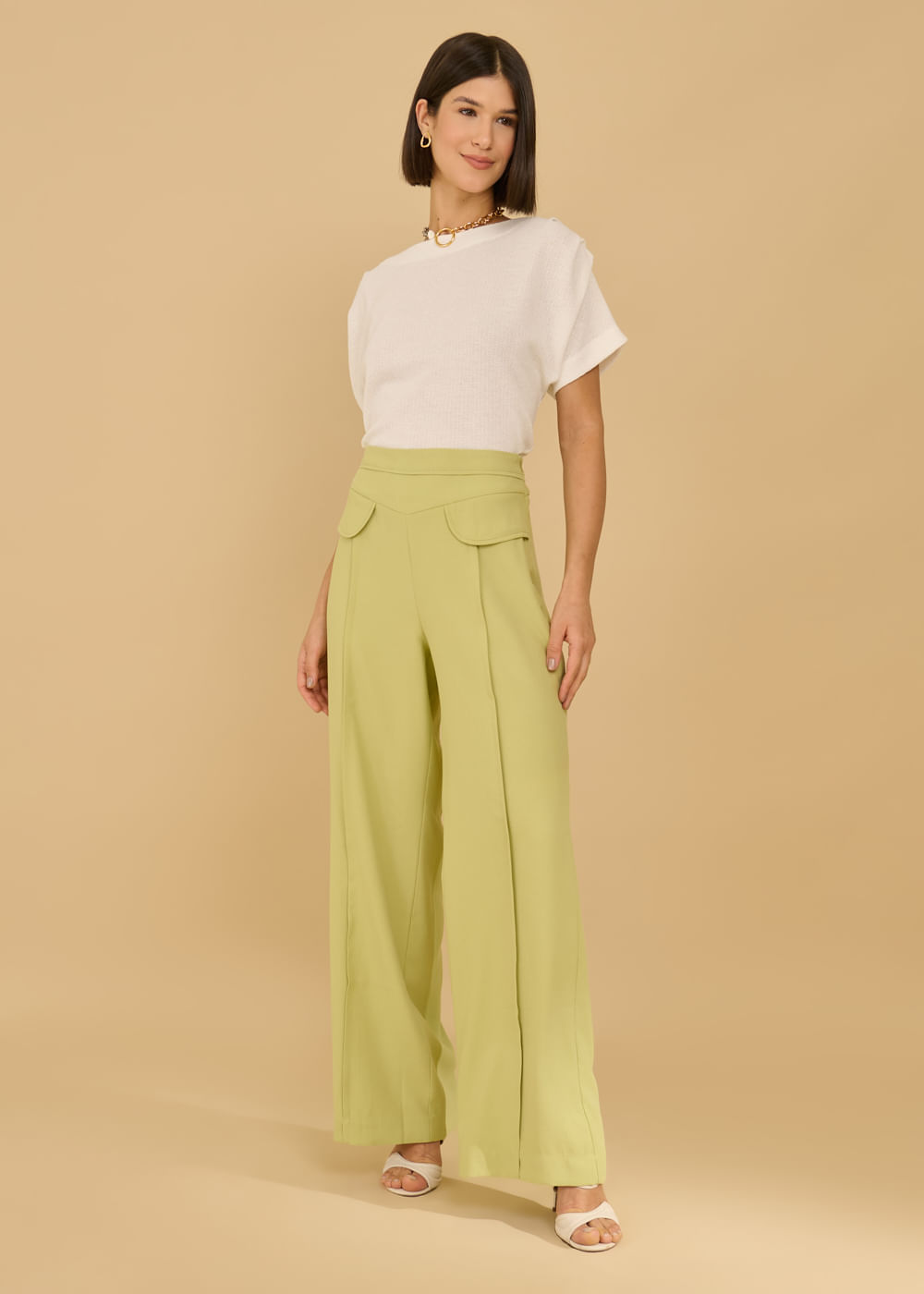 22.23.3601VPI CALÇA PANTALONA DETALHE EM GALÃO - HIGHLINE