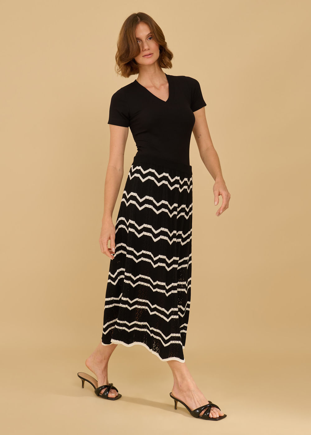 67.10.3604PTO T-SHIRT M/C  MALHA DECOTE V