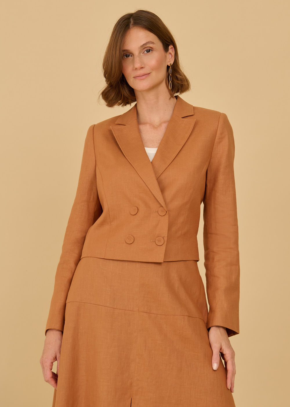 21.30.3608TRC BLAZER CURTO ALFAIATARIA COM BOTÕES