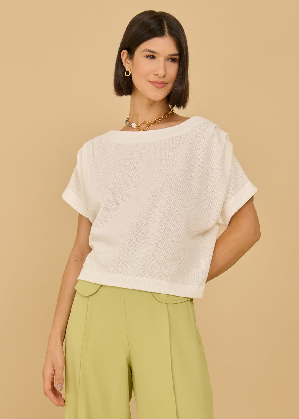 67.40.3615OFW BLUSA M/CURTA DETALHE OMBRO