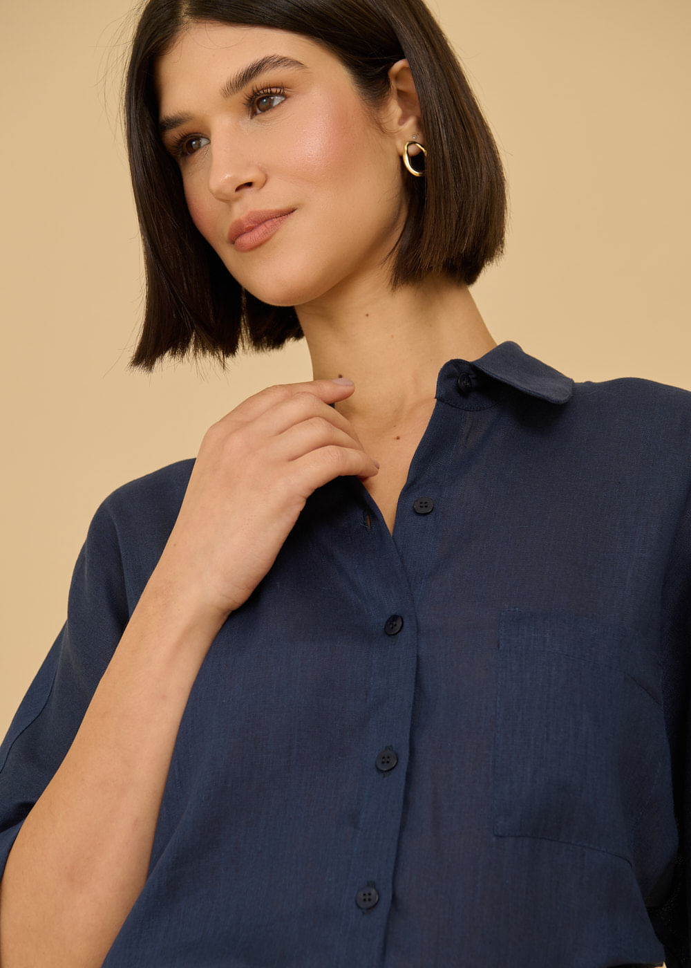 57.40.3613MAR CAMISA MG CURTA DETALHADA