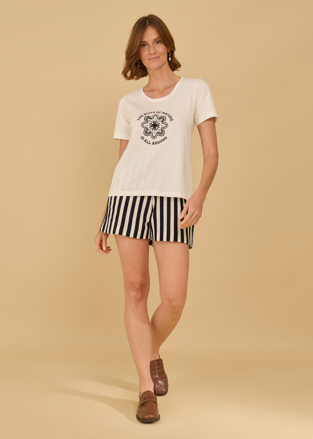 67.41.3607OFW T-SHIRT APLICAÇÃO THE BLISS OF NATURE