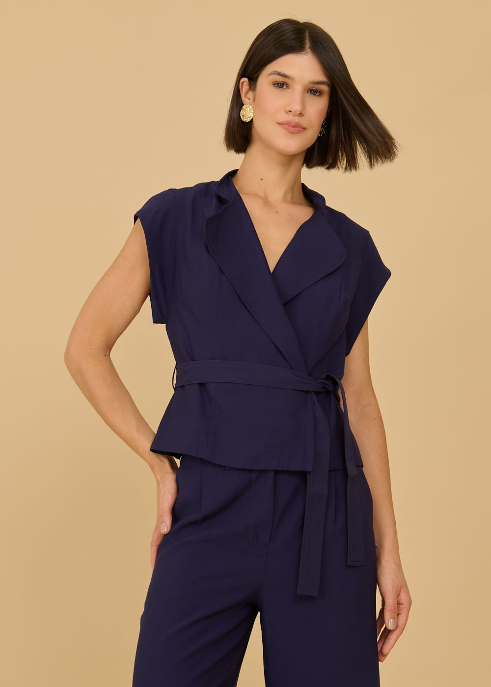 57.40.3610MAR BLUSA MG CURTA TRENCH - HIGHLINE