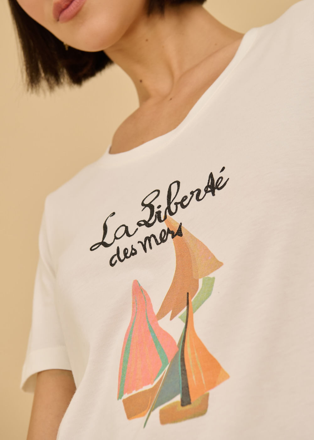 67.43.3603OFW T-SHIRT APLICAÇÃO LA LIBERTÉ