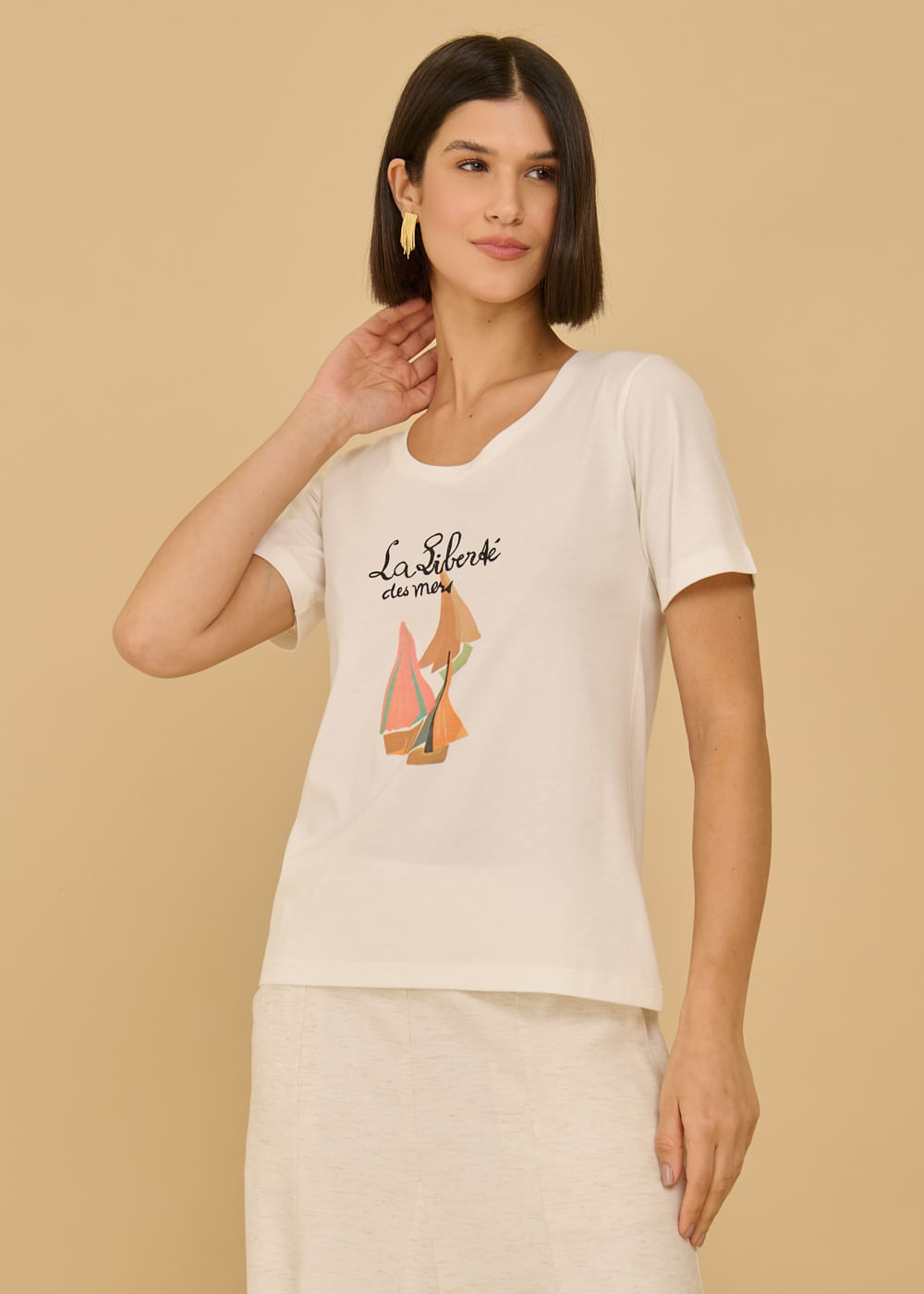 67.43.3603OFW T-SHIRT APLICAÇÃO LA LIBERTÉ