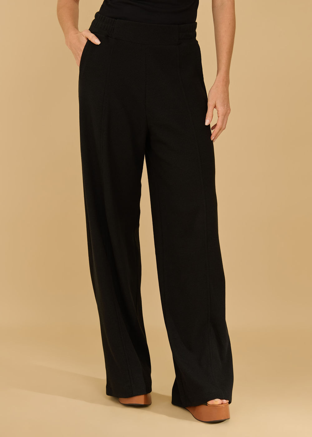 62.30.3603PTO CALÇA DE MALHA WIDE LEG