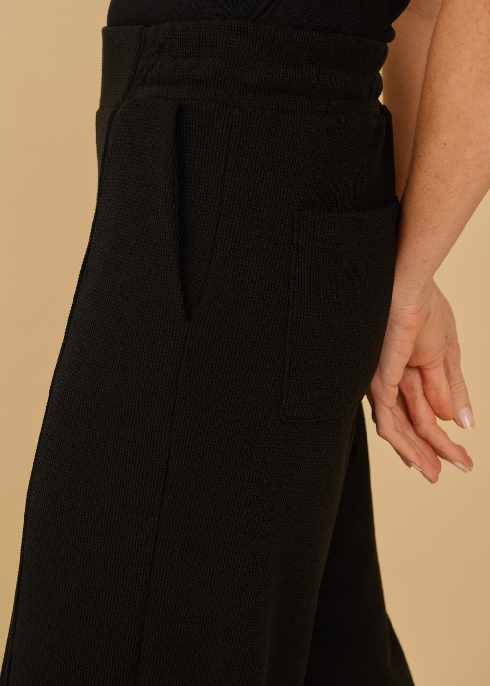 62.30.3603PTO CALÇA DE MALHA WIDE LEG