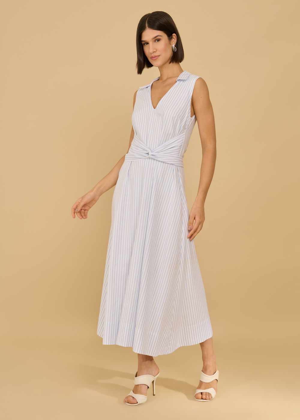 53.41.3604LIS VESTIDO LONGO AMARRAÇÃO DECOTE V