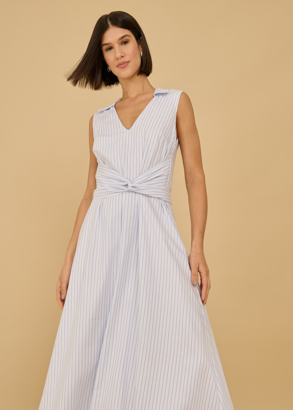 53.41.3604LIS VESTIDO LONGO AMARRAÇÃO DECOTE V