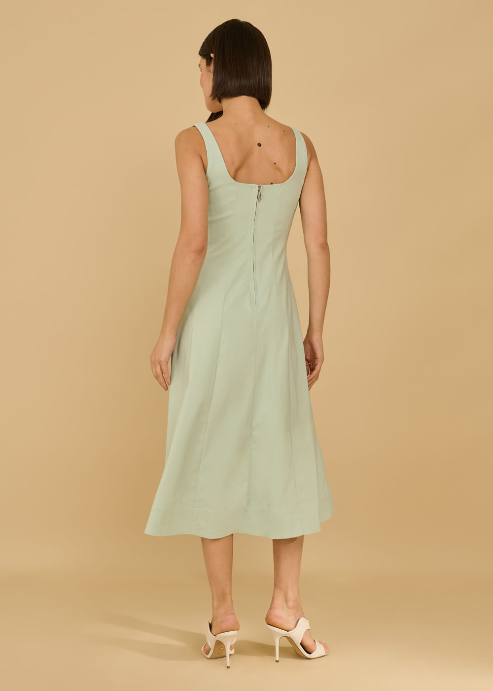 23.10.3608CPL VESTIDO MIDI EVASE ALFAIATARIA