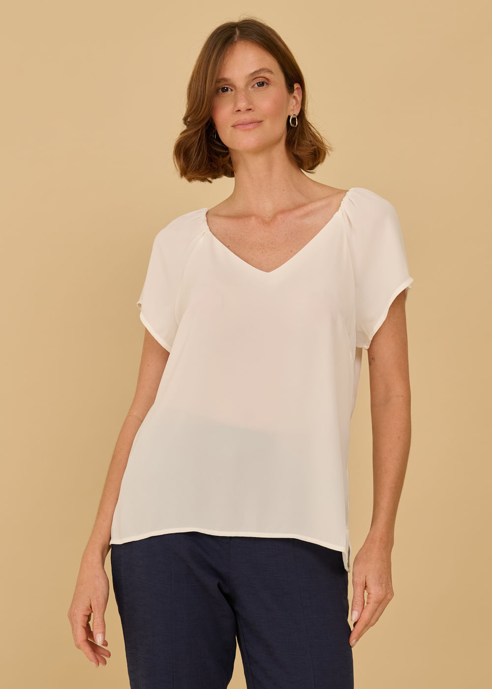 57.40.3605OFW BLUSA M/C DETALHADA CHIFFON