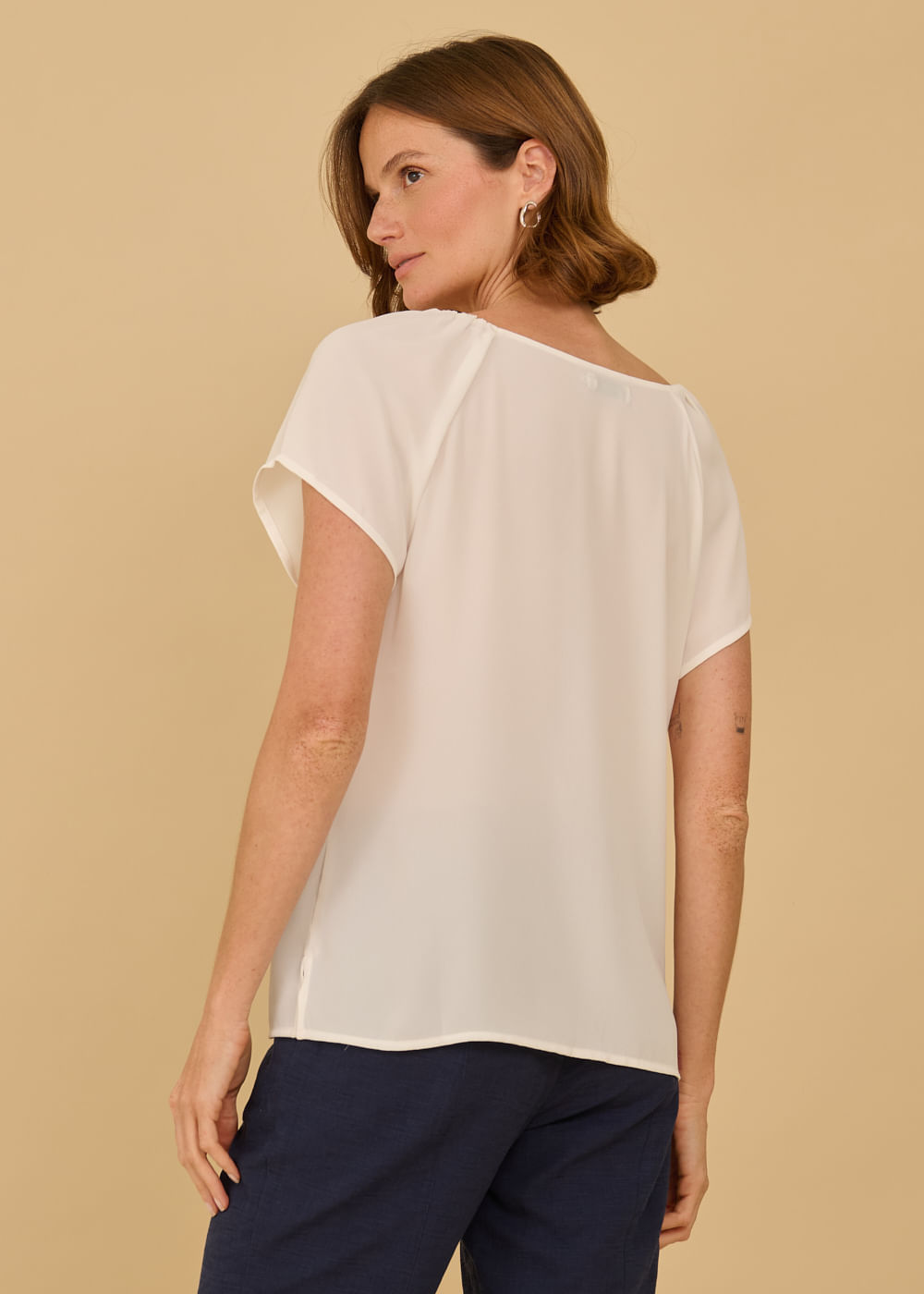 57.40.3605OFW BLUSA M/C DETALHADA CHIFFON