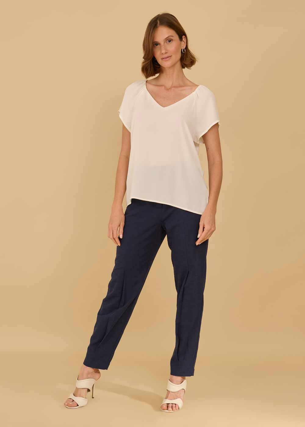 57.40.3605OFW BLUSA M/C DETALHADA CHIFFON