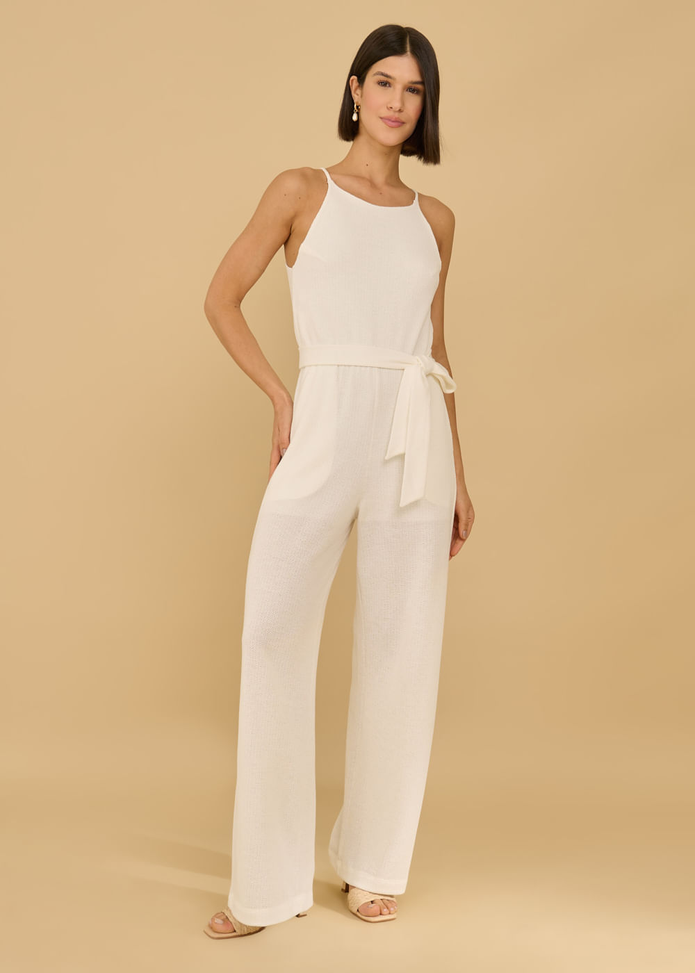 63.80.3601OFW MACACÃO MALHA COM CINTO EM FAIXA