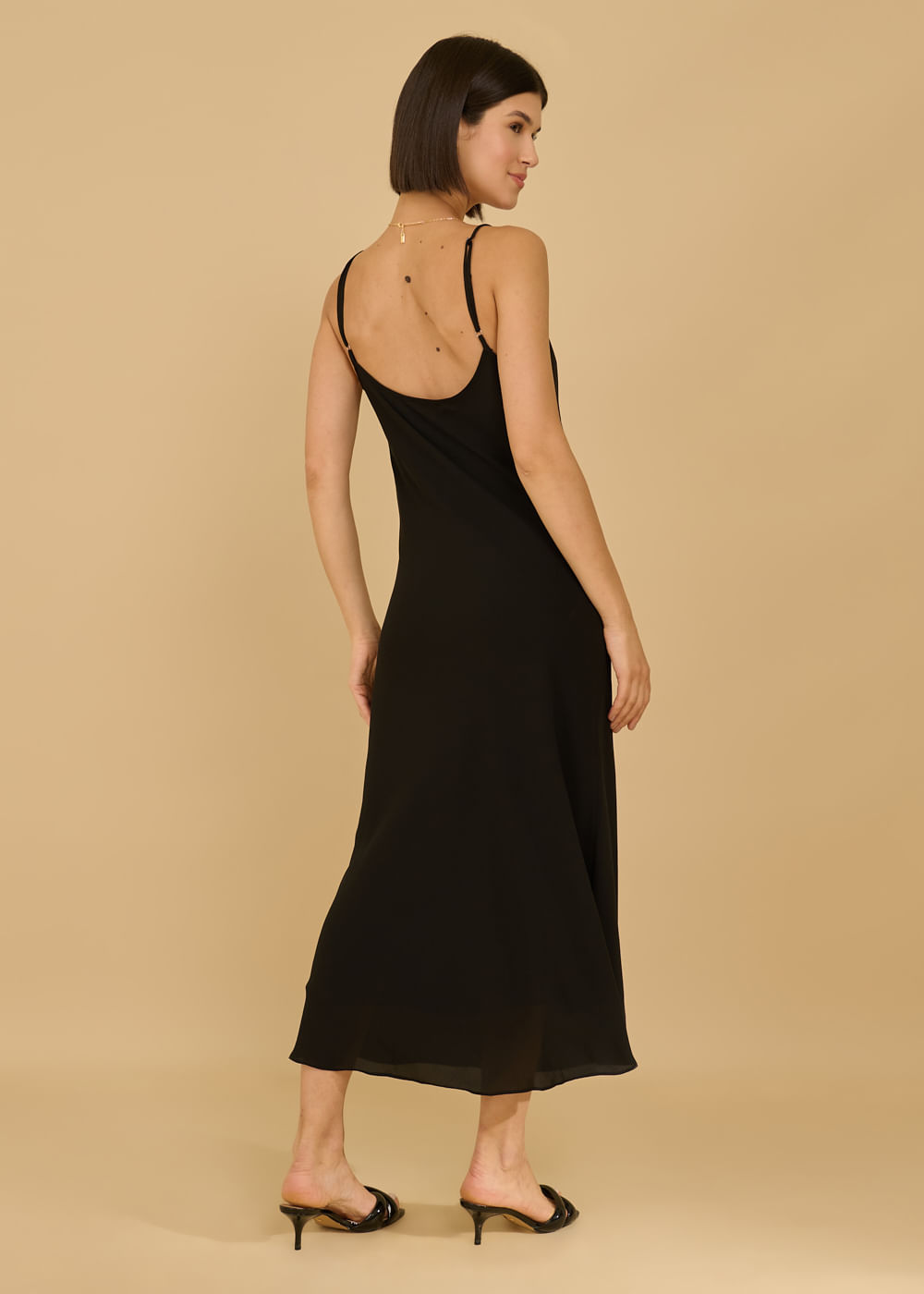 53.11.3613PTO VESTIDO MIDI DECOTE DEGAGÊ - HIGHLINE