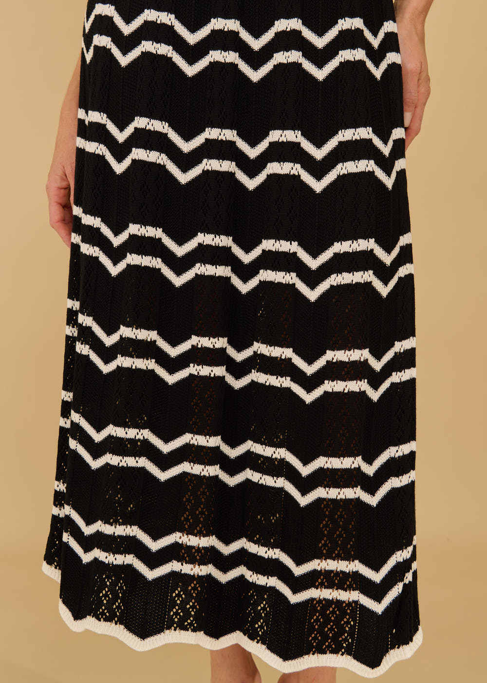 44.20.3601PTO SAIA MIDI DE TRICOT BICOLOR