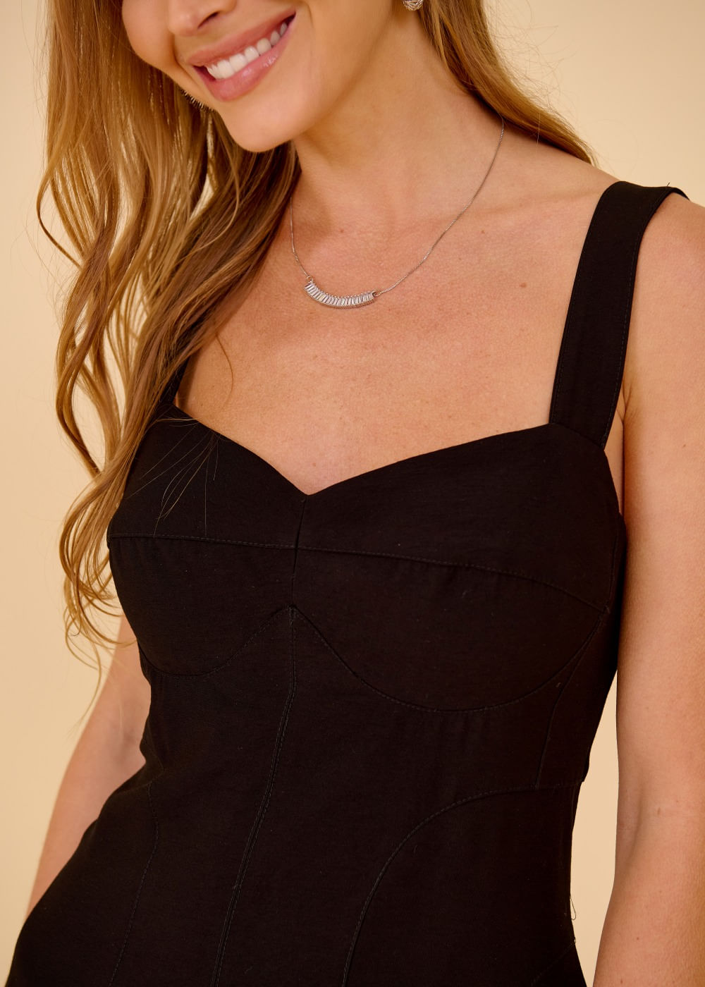 23.10.3604PTO VESTIDO MIDI ALÇAS CRUZADAS - HIGHLINE