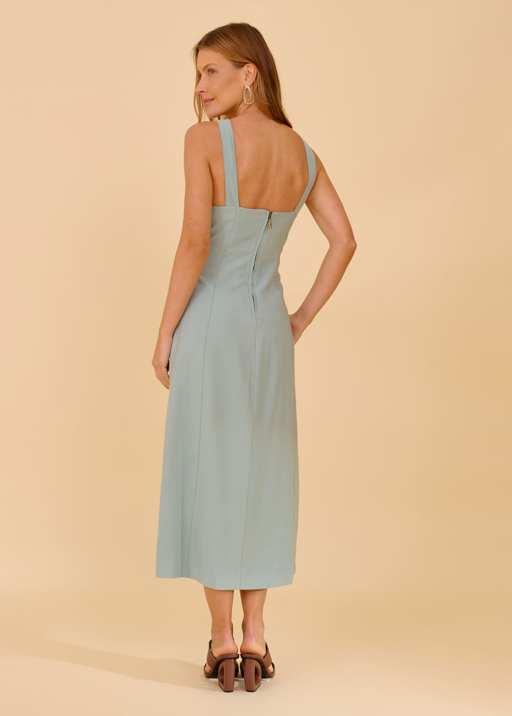 23.10.3607VEA VESTIDO DECOTE CRUZADO ALFAIATARIA