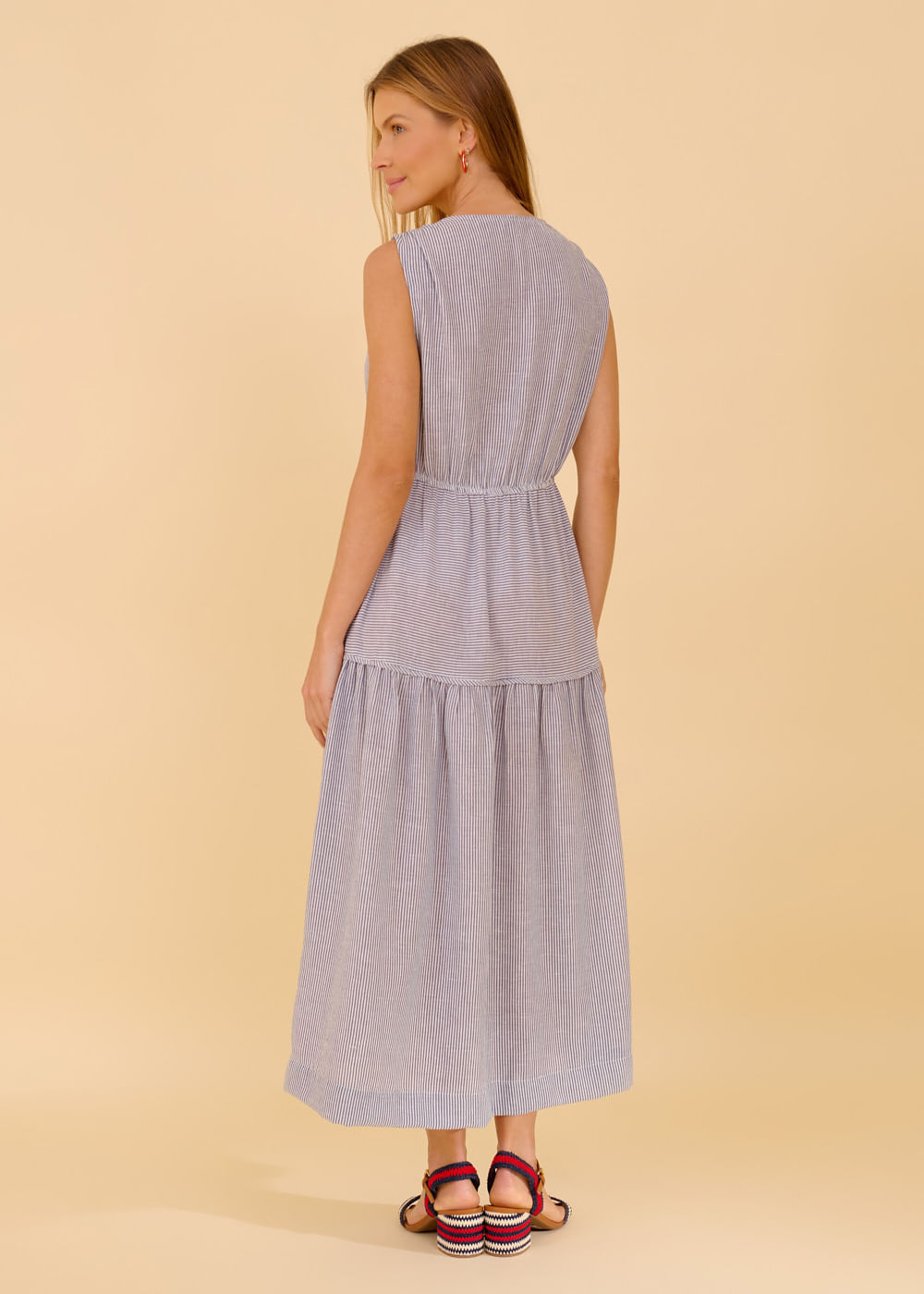 53.11.3616LIS VESTIDO MIDI REGATA LISTRADO