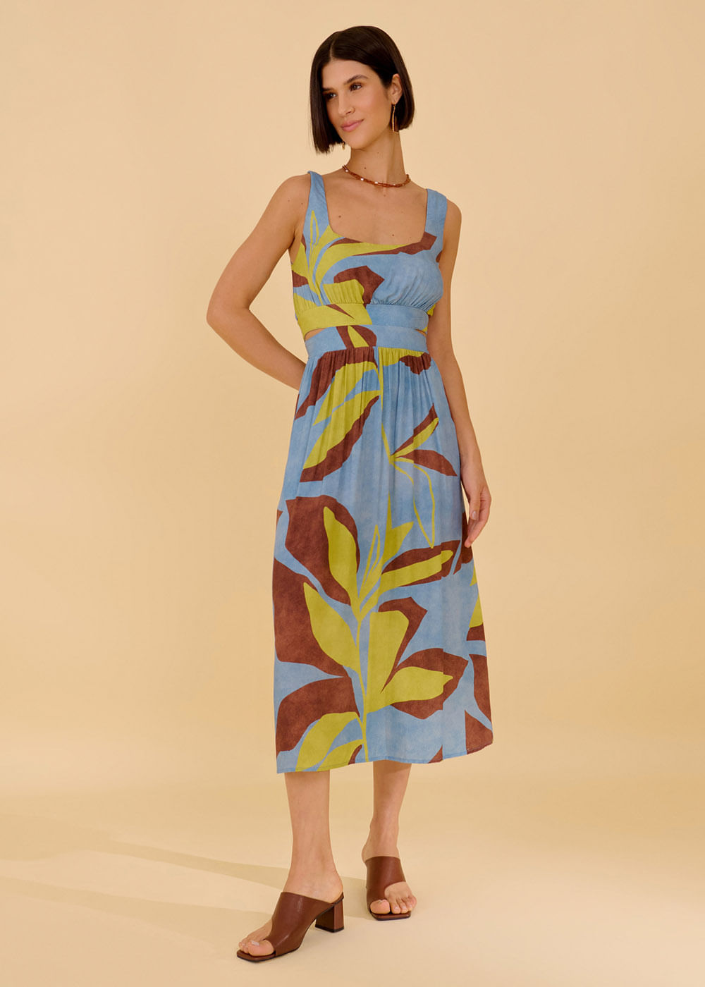 53.21.3608EST VESTIDO MIDI RECORTE ESTAMPA ATLANTIC