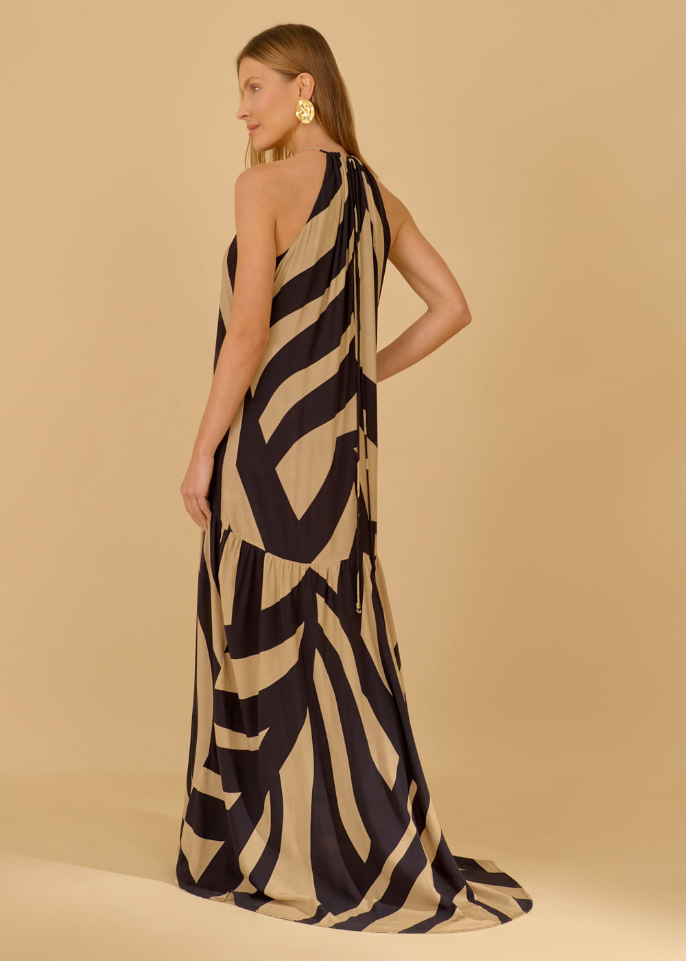 53.50.3613EST VESTIDO LONGO ESTAMPA LAS PALMAS