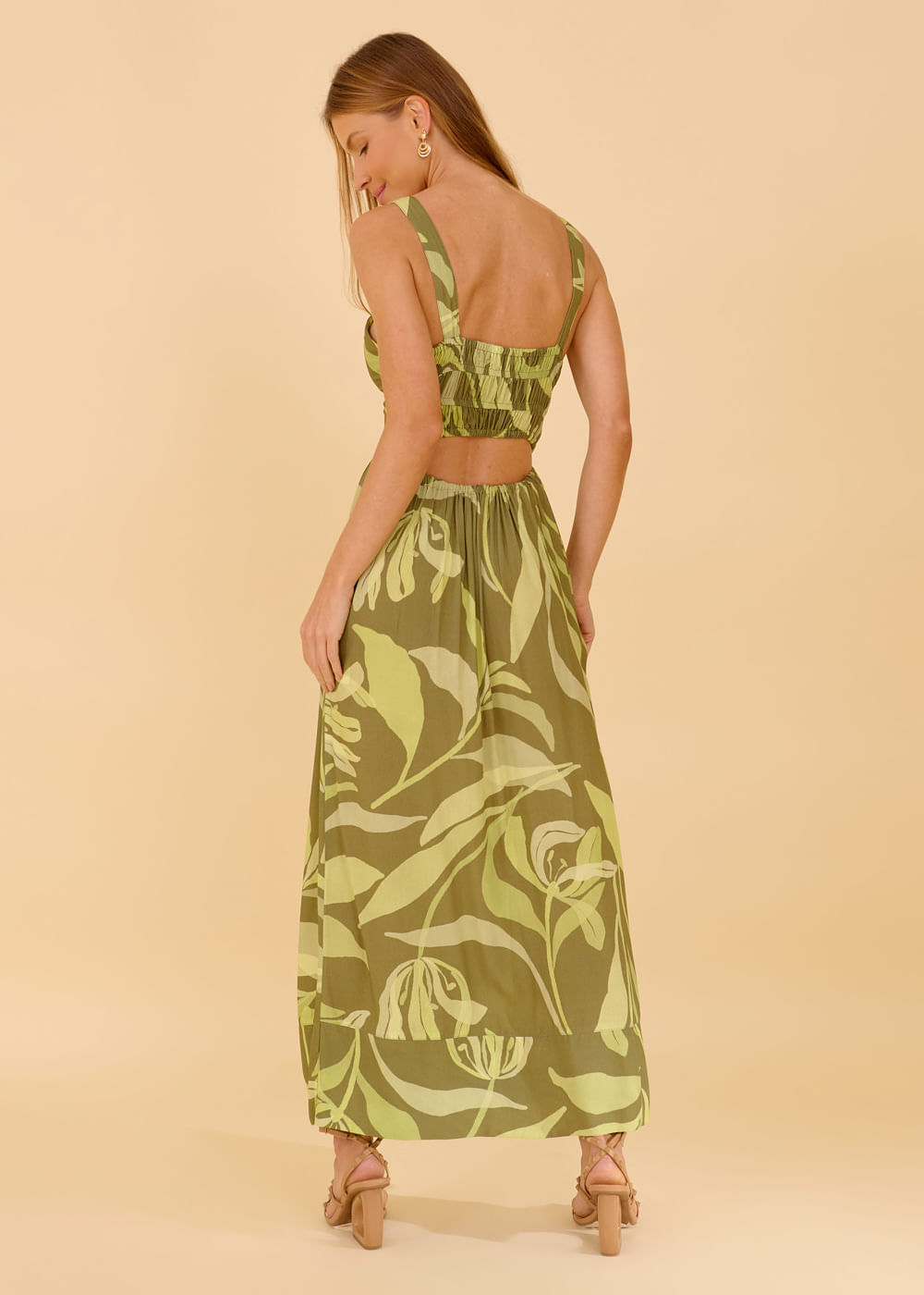 53.51.3603EST VESTIDO LONGUETE ESTAMPA GREEN BOWL