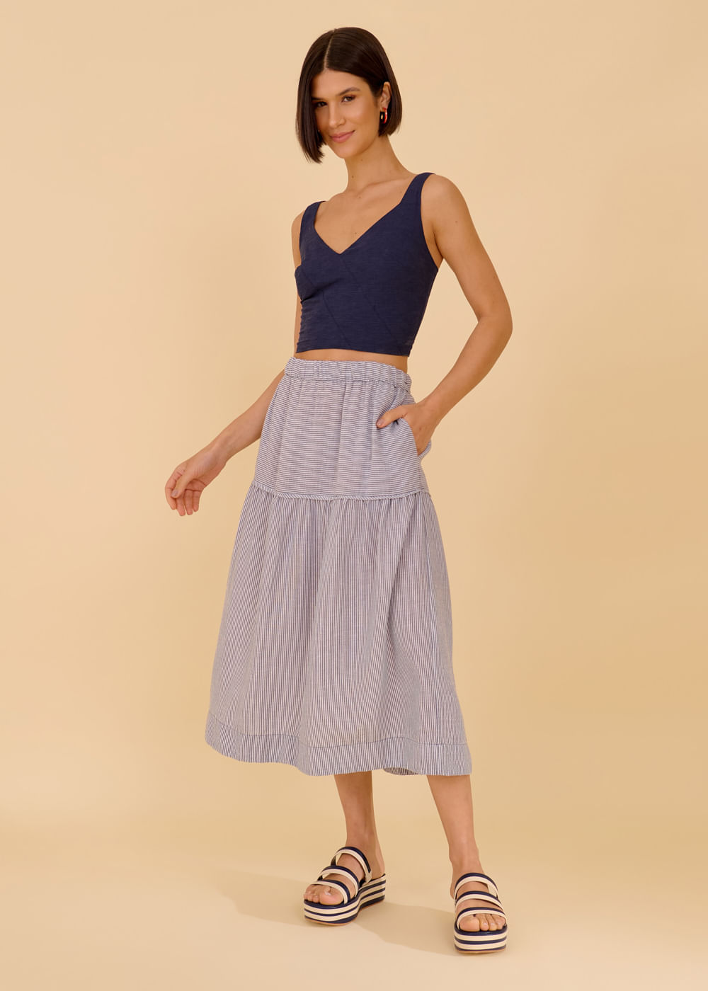 54.11.3607LIS SAIA EVASÊ PALA LARGA LISTRADA