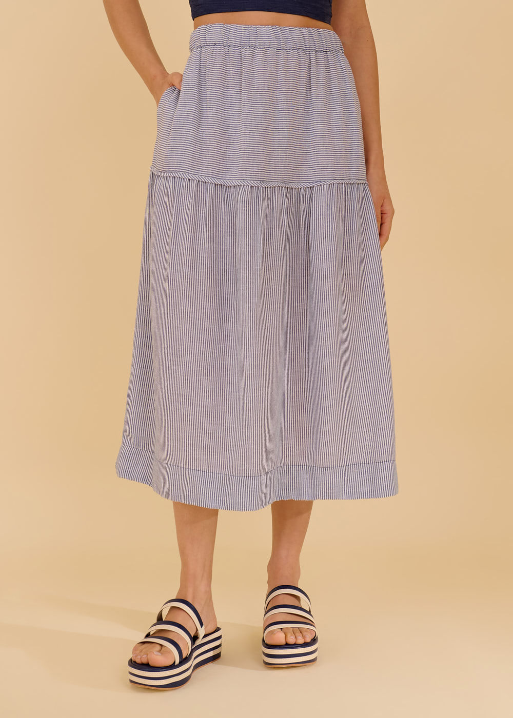 54.11.3607LIS SAIA EVASÊ PALA LARGA LISTRADA