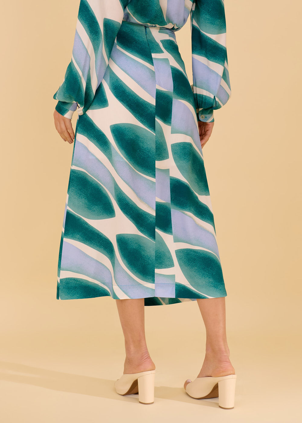 54.20.3612EST SAIA MIDI TRANSPASSADA ESTAMPA GREEN WAVES