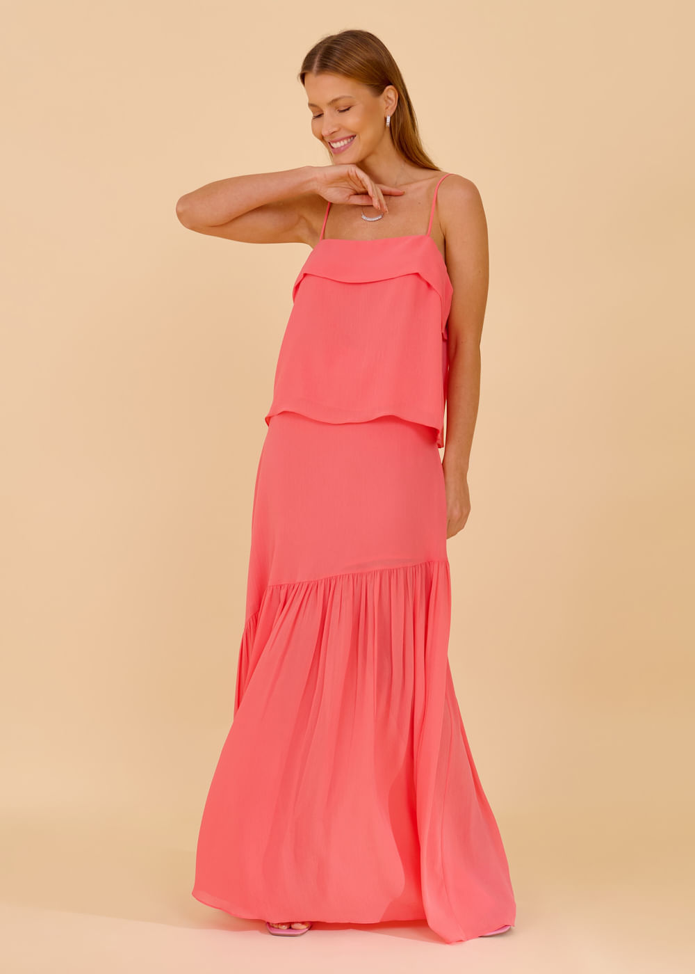 54.30.3606PTY SAIA LONGA RECORTE ASSIMETRICO COM BABADO